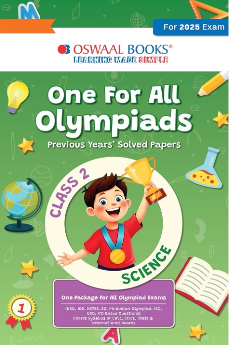 Oswaal One for All Olympiads Previous Year Solved Papers| Class 2 Science | For 2025 Exam